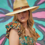 Peter Grimm Banks - Wide Brim Mexican Palm Straw Fedora Hat - Hatcountry