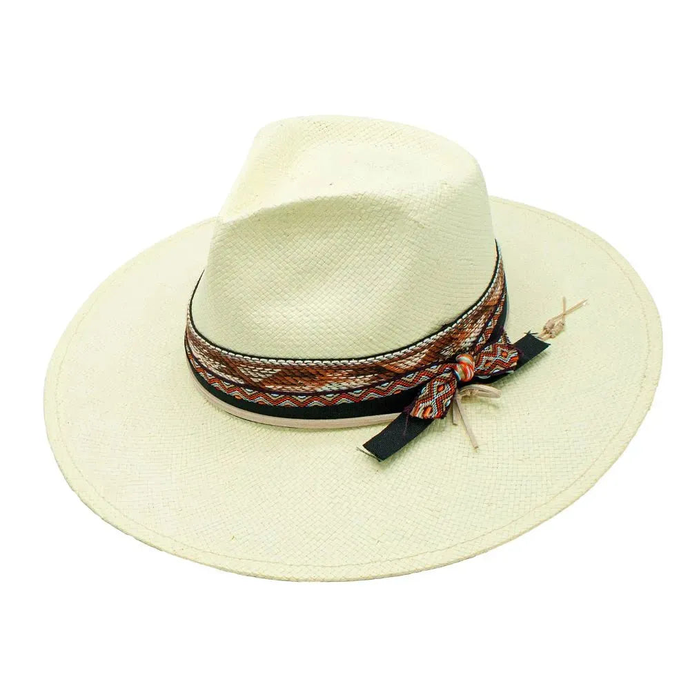 Peter Grimm Borrego - Wide Brim Straw Fedora Hat - Hatcountry