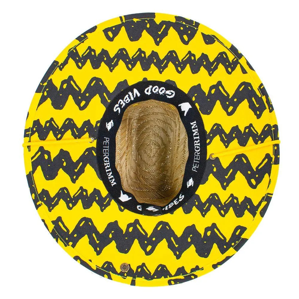 Peter Grimm Peanuts Charlie - Rye Straw Lifeguard Hat - Hatcountry