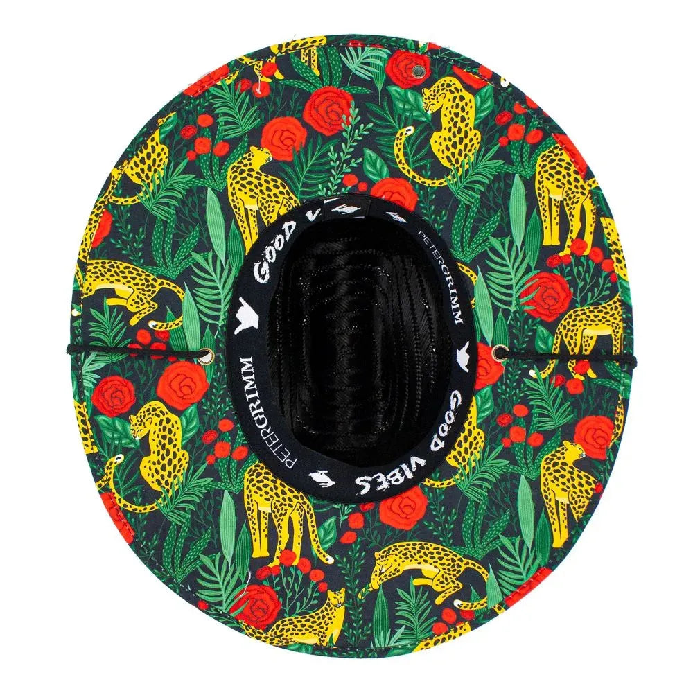 Peter Grimm Cheetah Love - Rye Straw Lifeguard Hat - Hatcountry