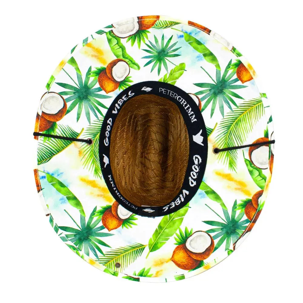 Peter Grimm Coconut - Rye Straw Lifeguard Hat - Hatcountry