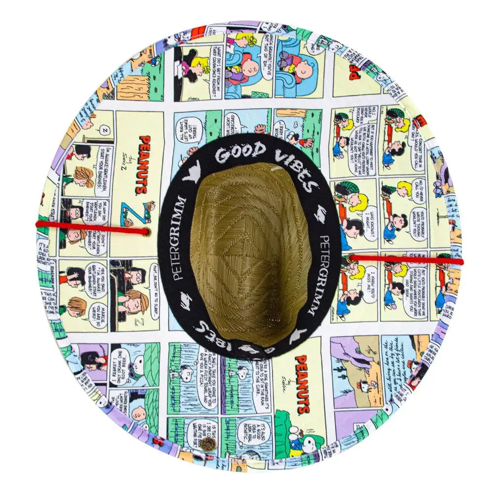 Peter Grimm Peanuts Comic Strip - Rye Straw Lifeguard Hat - Hatcountry