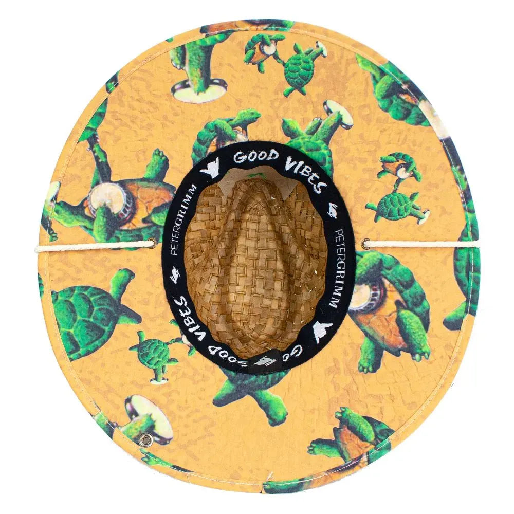 Peter Grimm Grateful Dead Dancing Turtles Lifeguard - Straw Lifeguard Hat - Hatcountry