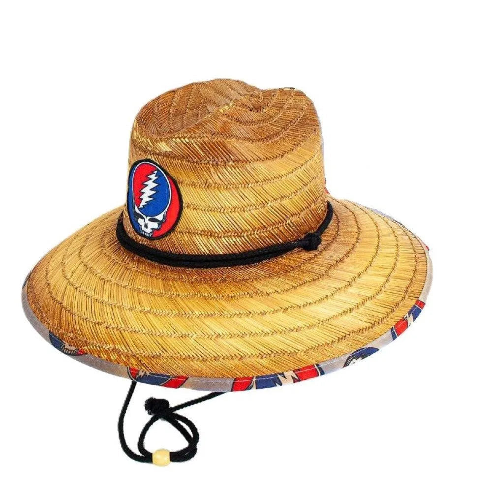 Peter Grimm Grateful Dead SYF (Steal Your Face) - Rye Straw Lifeguard Hat - Hatcountry