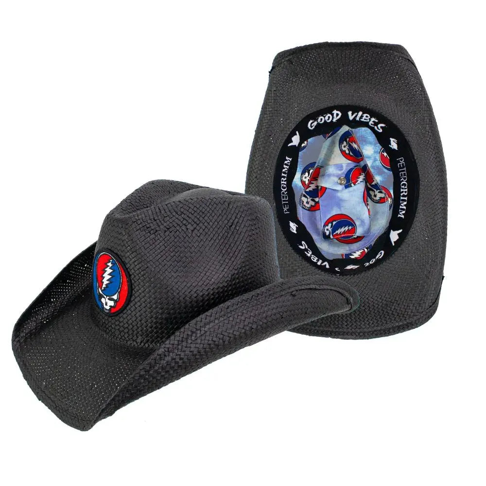 Peter Grimm Grateful Dead SYF (Steal Your Face) Cory - Straw Cowboy Hat - Hatcountry
