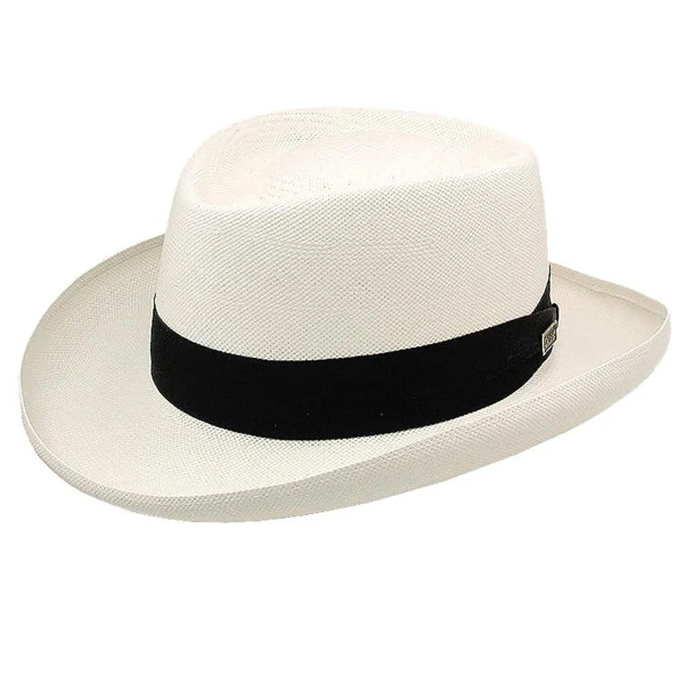 Dobbs Basino - Panama Straw Gambler Hat - Hatcountry