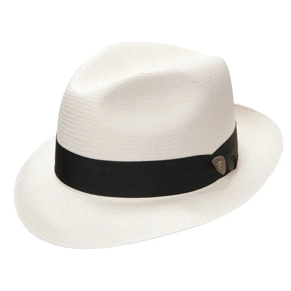 Dobbs Center Dent - Panama Straw Fedora Hat - Hatcountry