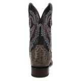 Dan Post Alamosa (Grey/Black)  - Men's Ostrich Skin Leather Cowboy Boots