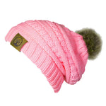 Deadwood Trading Brina- Slouch Beanie with Pom Pom - Winter Skull Cap for Women - Hatcountry