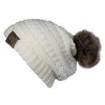 Deadwood Trading Brina- Slouch Beanie with Pom Pom - Winter Skull Cap for Women - Hatcountry