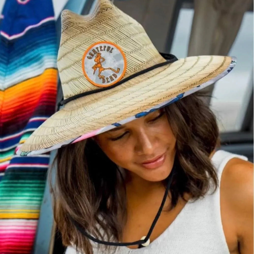 Peter Grimm Grateful Dead Friendly Lifeguard - Rye Straw Lifeguard Hat - Hatcountry