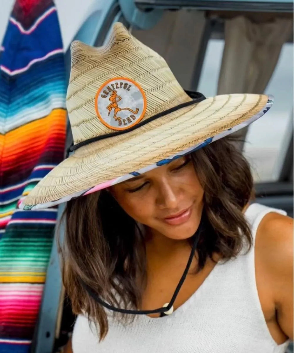 Peter Grimm Grateful Dead Friendly Lifeguard - Rye Straw Lifeguard Hat - Hatcountry