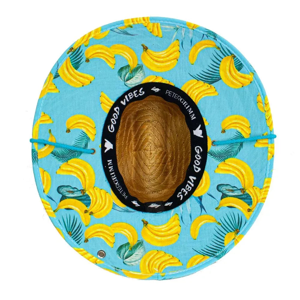 Peter Grimm Go Bananas - Rye Straw Lifeguard Hat - Hatcountry