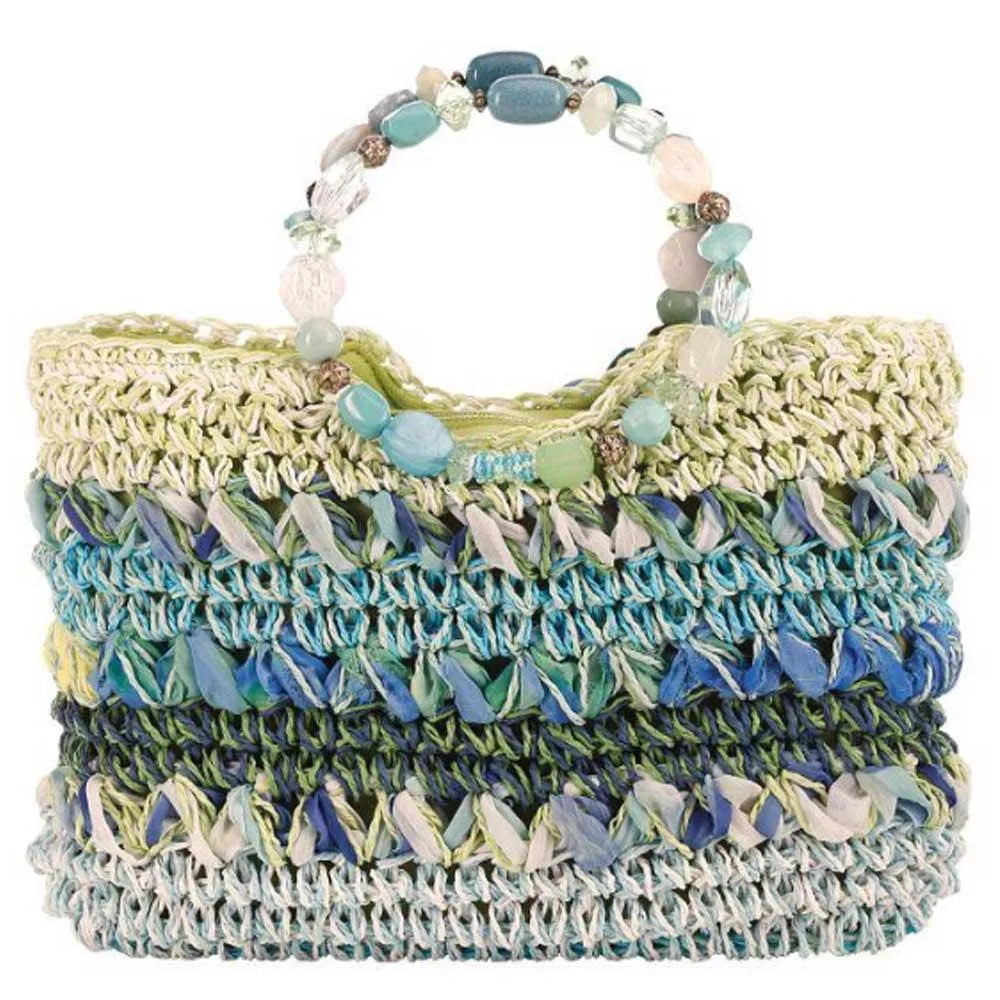 Cappelli Goleta - Womens Crocheted Toyo Straw Satchel Handbag - Hatcountry