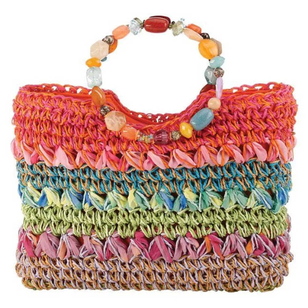 Cappelli Goleta - Womens Crocheted Toyo Straw Satchel Handbag - Hatcountry