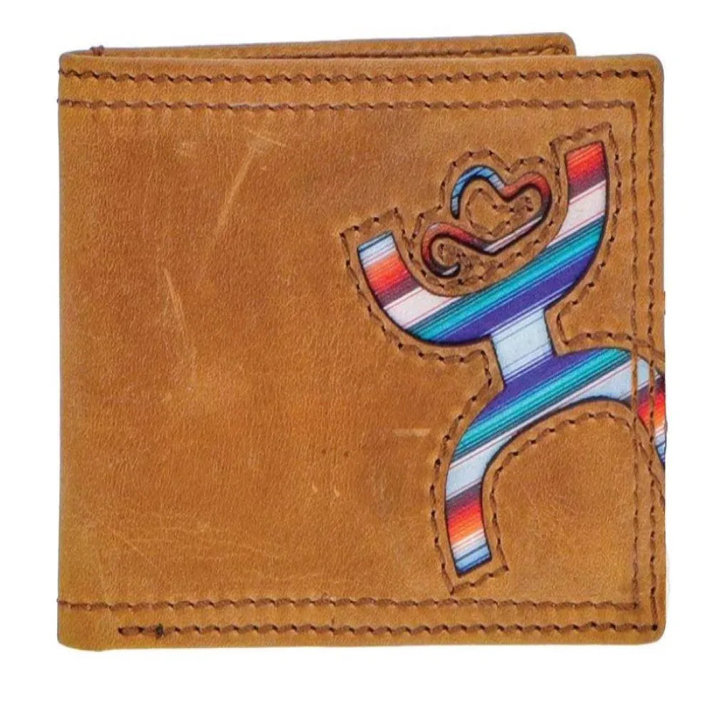 HOOey Inlay Serape Hands-Up (Tan) - Men's Bifold Wallet - Hatcountry
