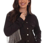 Honey Creek Denim with Rhinestone Fringe - Womens Jacket - Hatcountry