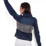 Honey Creek Denim with Rhinestone Fringe - Womens Jacket - Hatcountry