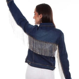 Honey Creek Denim with Rhinestone Fringe - Womens Jacket - Hatcountry