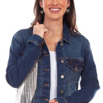 Honey Creek Denim with Rhinestone Fringe - Womens Jacket - Hatcountry