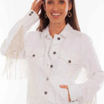 Honey Creek Denim with Rhinestone Fringe - Womens Jacket - Hatcountry