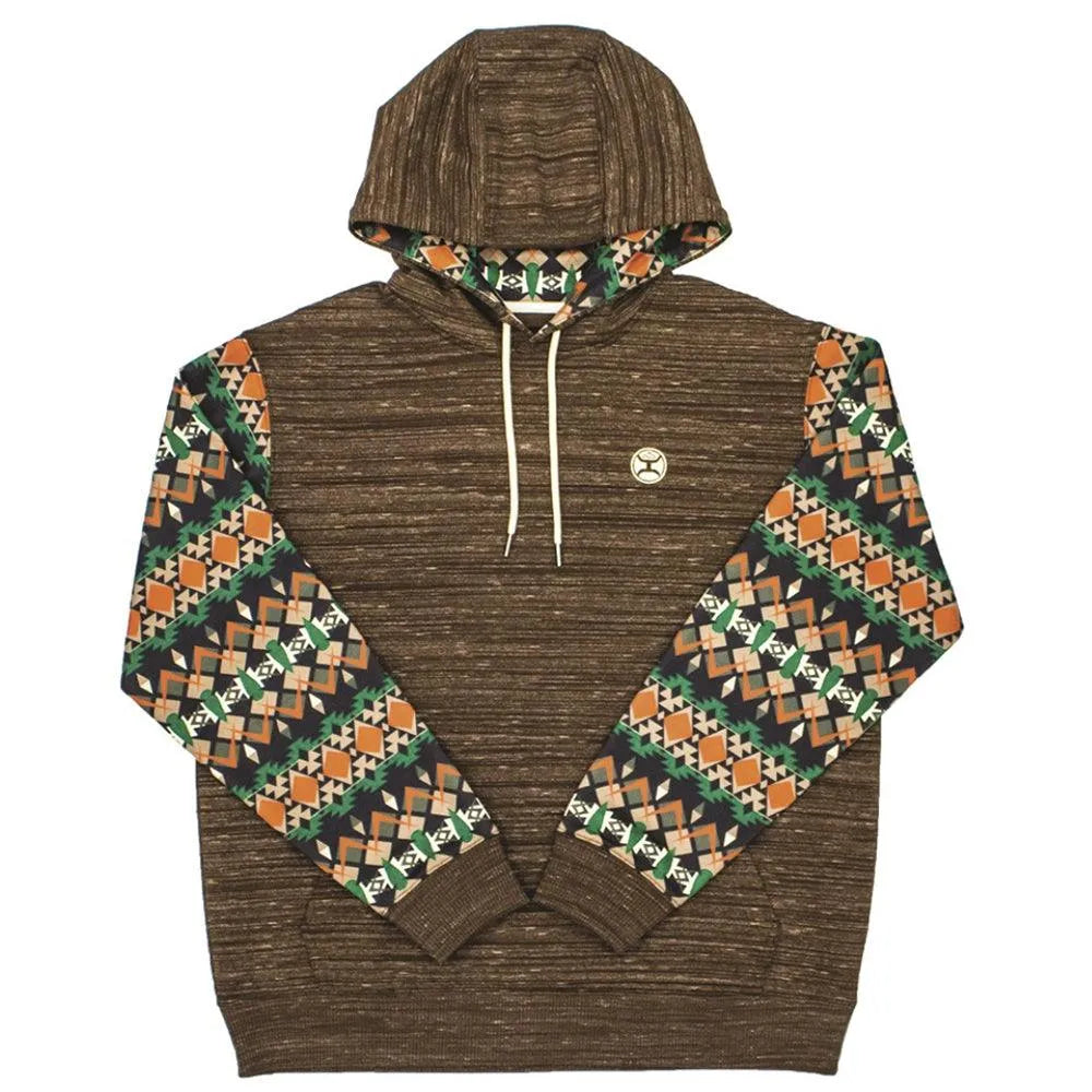 HOOey "Summit" (Brown/Aztec) - Mens Hoodie Sweatshirt - Hatcountry