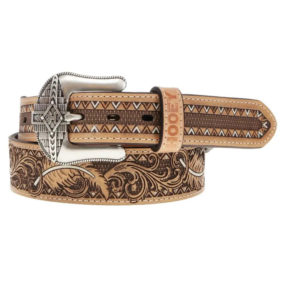 HOOey War Paint (Brown/Ivory) - Mens Leather Belt - Hatcountry