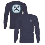 HOOey Zenith ( Heathered Navy ) - Mens Long Sleeve T-Shirt - Hatcountry