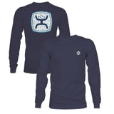 HOOey Zenith ( Heathered Navy ) - Mens Long Sleeve T-Shirt - Hatcountry