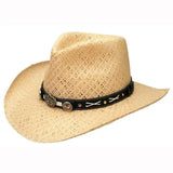 Jack Daniels Crisscross (JD03-705) – Shapeable Straw Cowboy Hat - Hatcountry