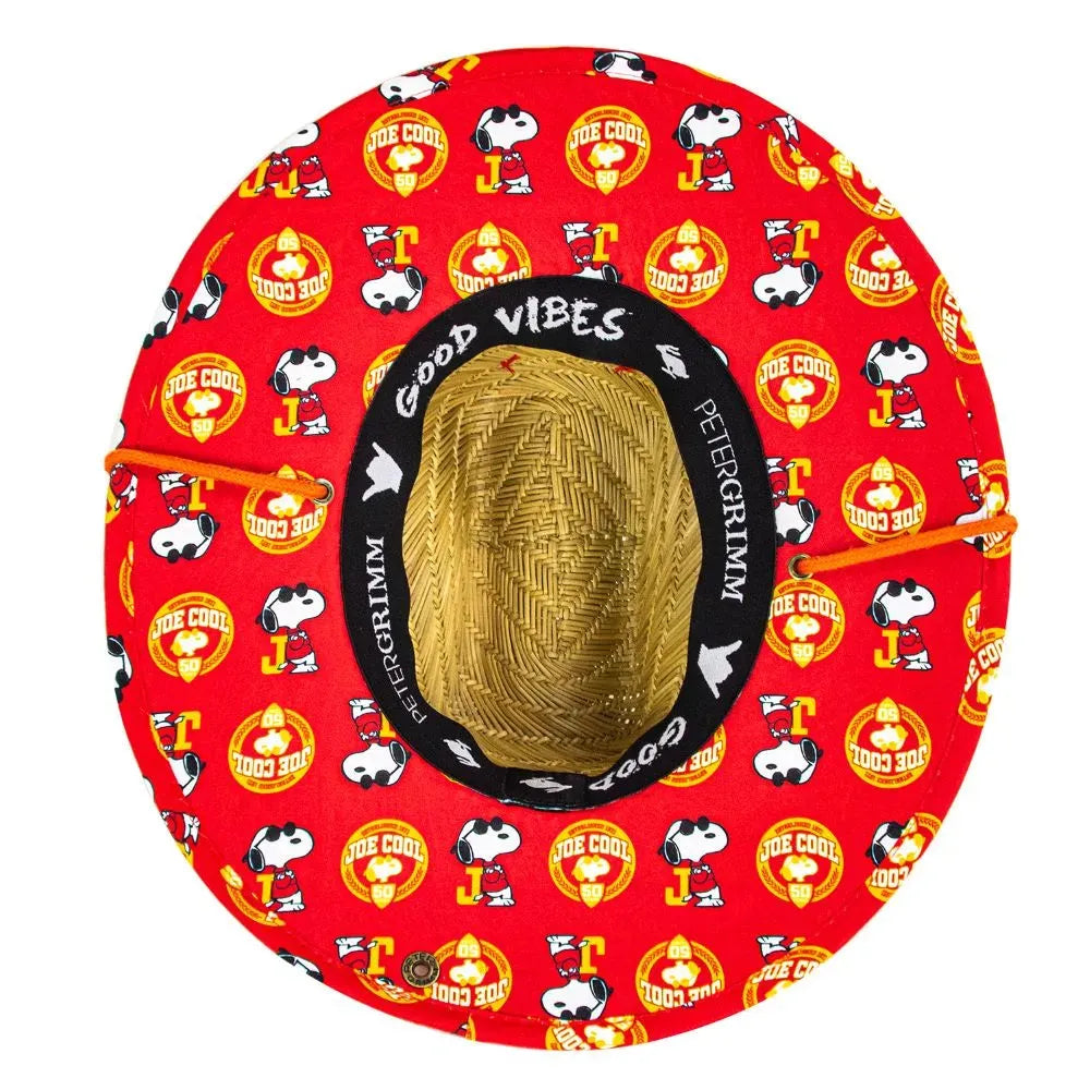 Peter Grimm Peanuts Joe Cool Junior - Childrens Straw Lifeguard Hat - Hatcountry