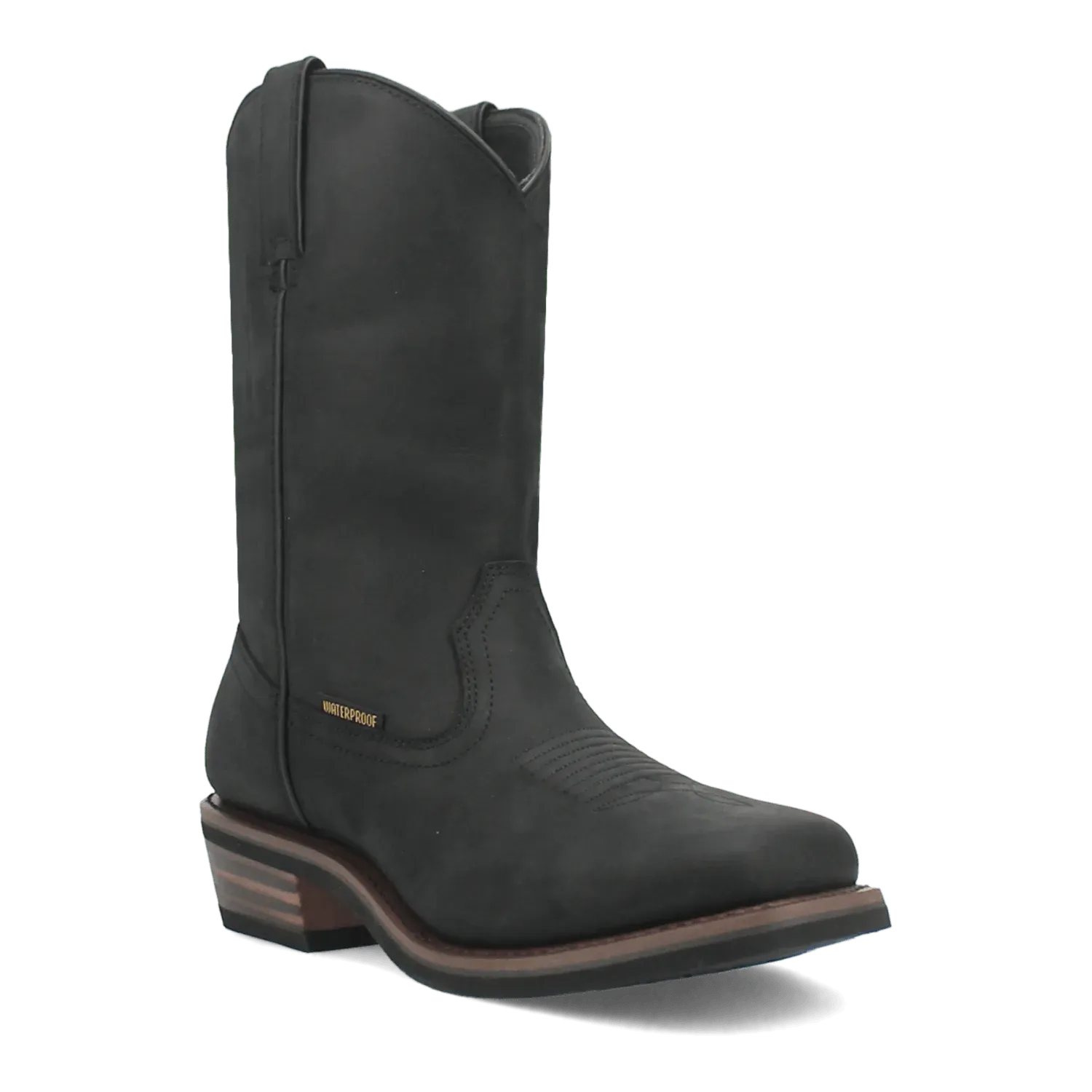 Dan Post Las Cruces Men s Composite Toe Leather Waterproof Cowboy Boots Black 7 Regular