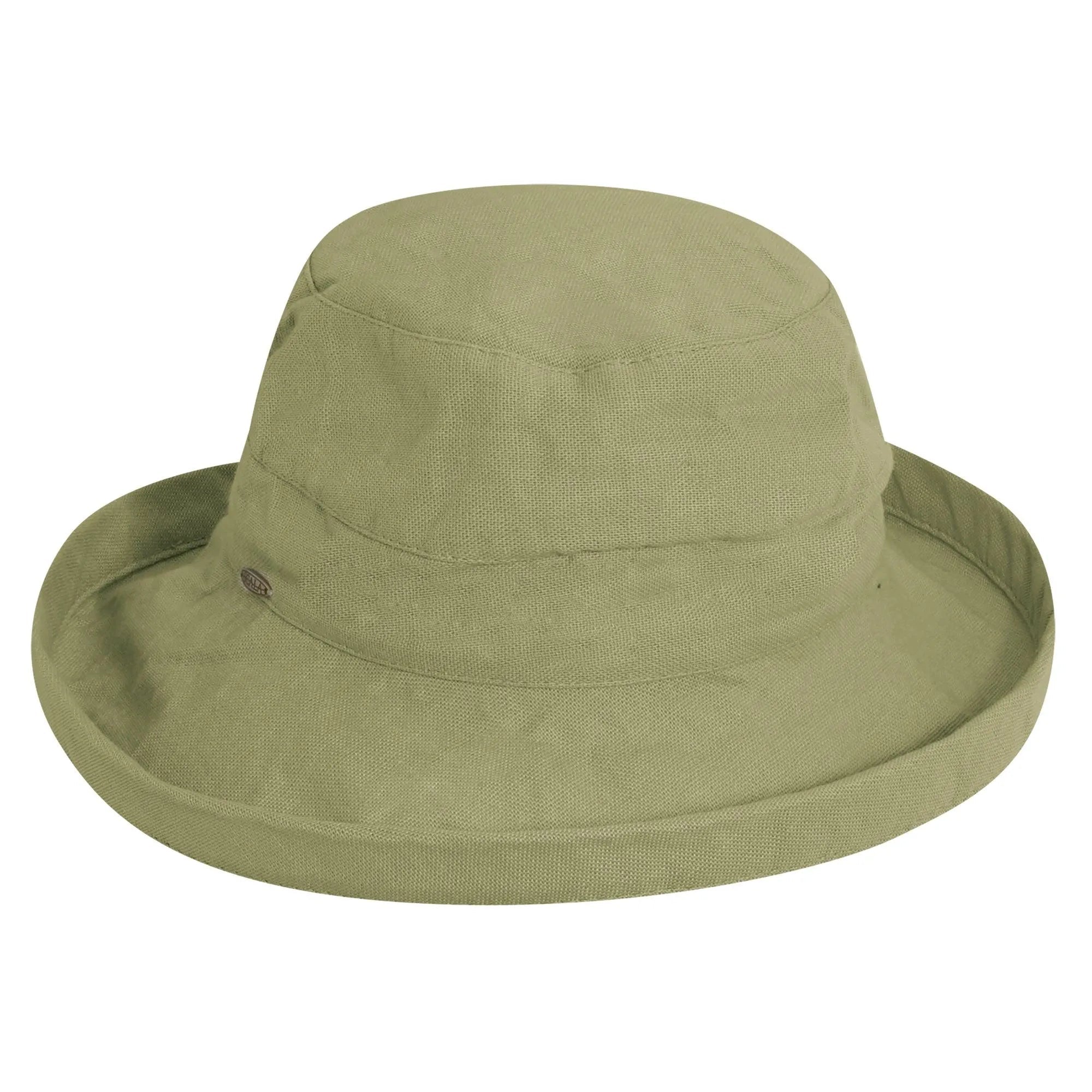 Scala Collezione Scala Cotton Sun Hat Scala Straw Round Crown