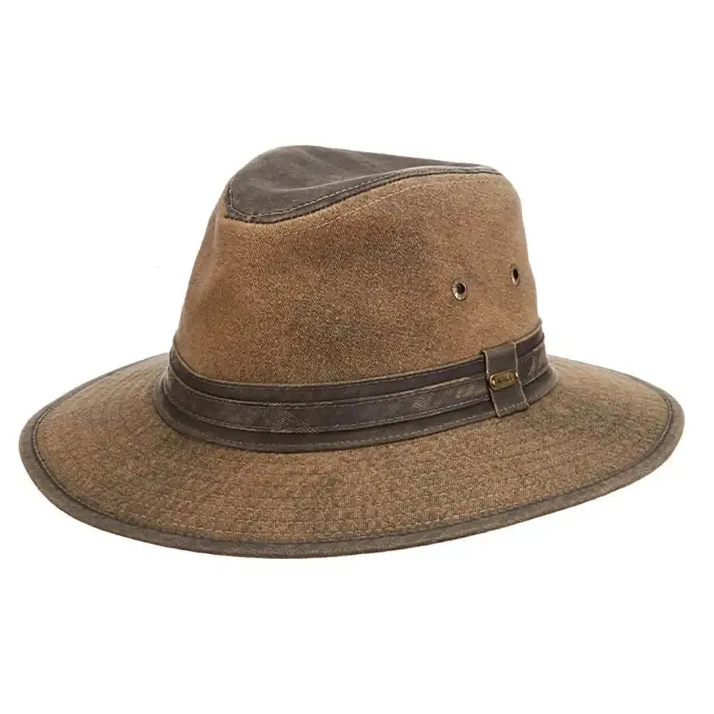 Scala Long Trail - Oilskin Outback Fedora Hat - Hatcountry