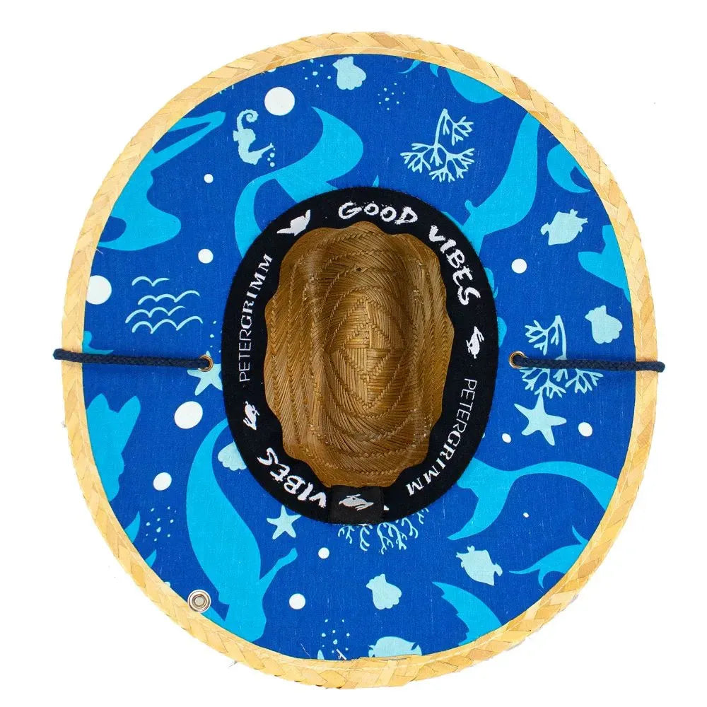 Peter Grimm Mermaid - Childrens Straw Lifeguard Hat - Hatcountry