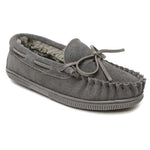Minnetonka Pile Lined Hardsole Suede (Charcoal) - Children's Slipper - Hatcountry