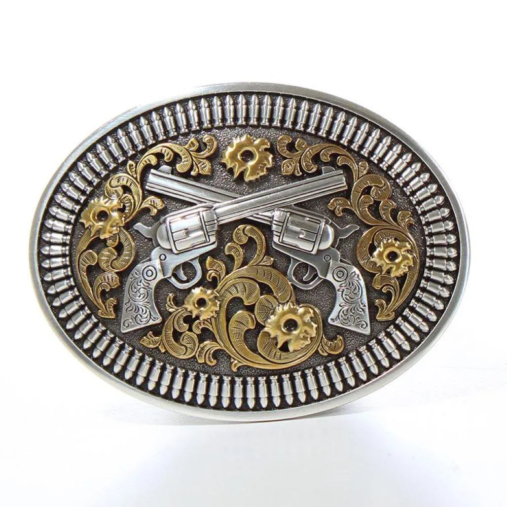Nocona Floral Revolver - Belt Buckle - Hatcountry