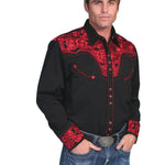 Scully Floral Tooled Embroidery - Men's Western Shirt - Hatcountry