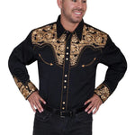Scully Floral Tooled Embroidery - Men's Western Shirt - Hatcountry