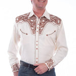 Scully Floral Tooled Embroidery - Men's Western Shirt - Hatcountry
