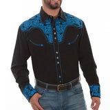 Scully Floral Tooled Embroidery - Men's Western Shirt - Hatcountry