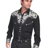 Scully Floral Tooled Embroidery - Men's Western Shirt - Hatcountry