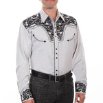 Scully Floral Tooled Embroidery - Men's Western Shirt - Hatcountry