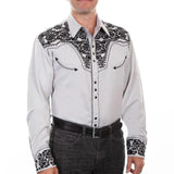 Scully Floral Tooled Embroidery - Men's Western Shirt - Hatcountry