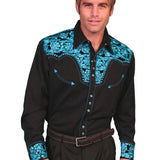 Scully Floral Tooled Embroidery - Men's Western Shirt - Hatcountry