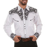 Scully Floral Tooled Embroidery - Men's Western Shirt - Hatcountry