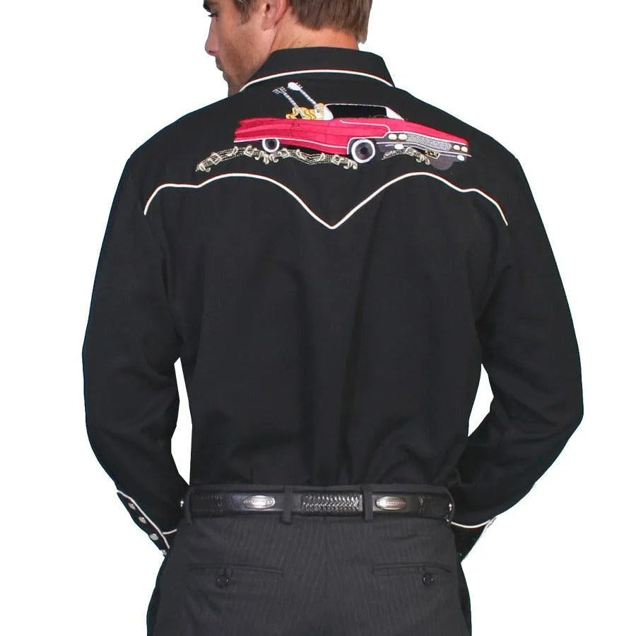 Scully Rock`n Roll Embroidery - Mens Western Shirt - Hatcountry