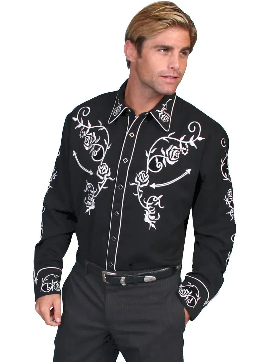 Scully Rose Colored Glasses - Mens Western Shirt - Hatcountry