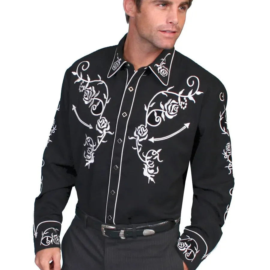 Scully Rose Colored Glasses - Mens Western Shirt - Hatcountry