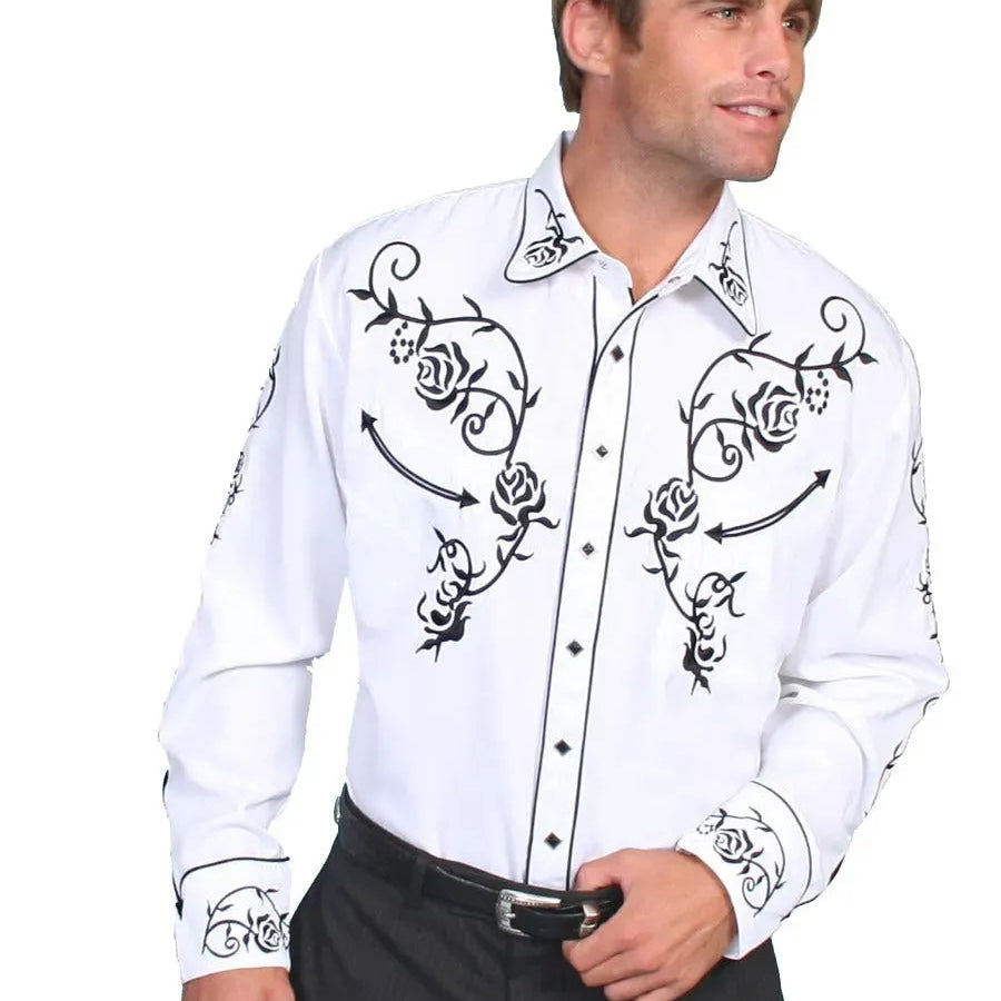 Scully Rose Colored Glasses - Mens Western Shirt - Hatcountry